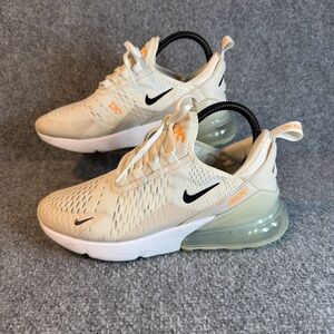 Nike Air Max 270 Desert Sand White Orange Running Shoes Womens 7.5 DH3050-100